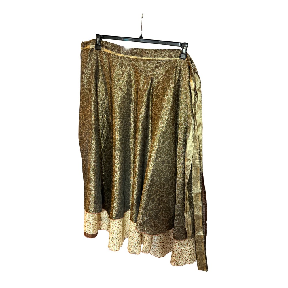 Karizo Reversible‎ Wrap Maxi Skirt Paisley Floral One Size India